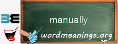 WordMeaning blackboard for manually